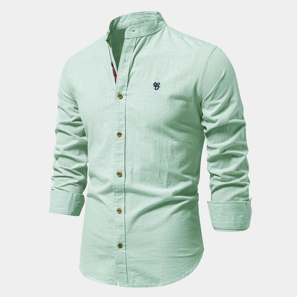 Breathable men's shirt for summer - Noah-Green-S-State of Style