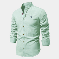 Breathable men's shirt for summer - Noah-Green-S-State of Style