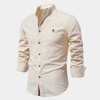 Breathable men's shirt for summer - Noah-Yellow-S-State of Style