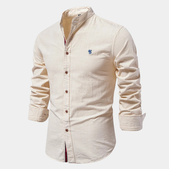 Breathable men's shirt for summer - Noah-Yellow-S-State of Style