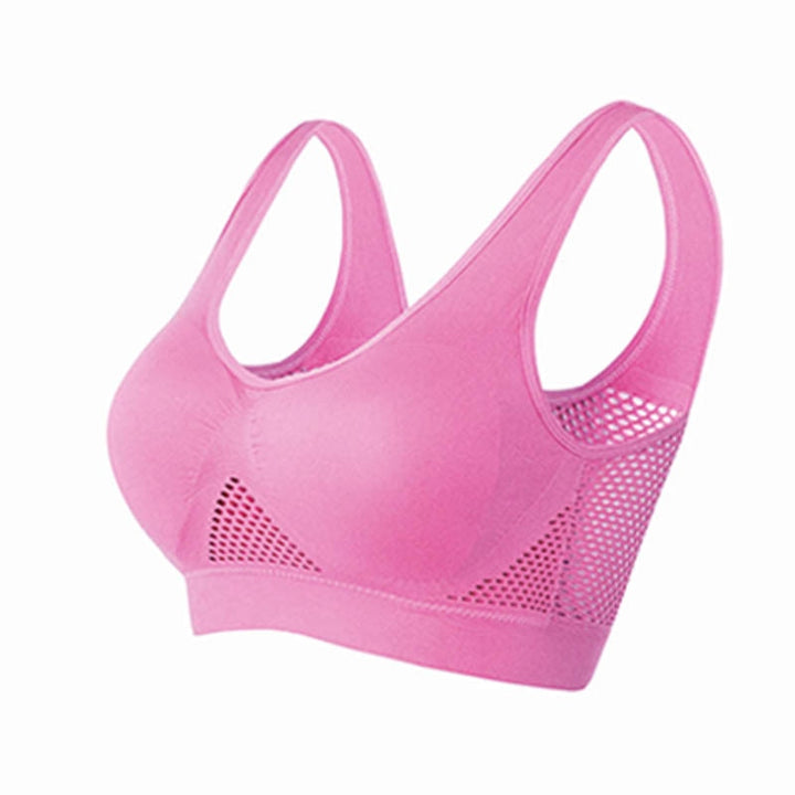 Breathable Mesh Sports Bra – Sofia-Pink-S-State of Style