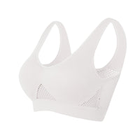 Breathable Mesh Sports Bra – Sofia-White-S-State of Style