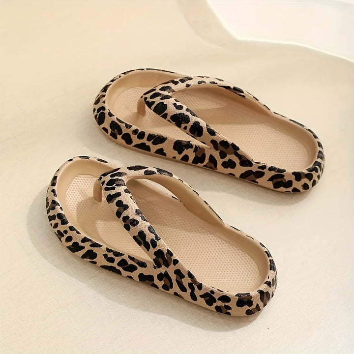Breathable & Non-slip Summer Slippers with Print for Women - Kaja-Khaki-3.5-State of Style