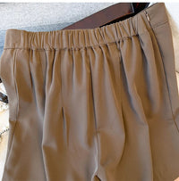 Breathable Plus-Size Summer Shorts with Elastic Waistband for Women-Brown-3XL-State of Style