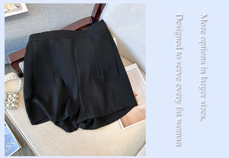 Breathable Plus-Size Summer Shorts with Elastic Waistband for Women-Brown-3XL-State of Style