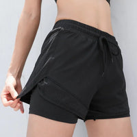 Breathable & Quick-drying High-Waist Fitness Shorts for Women – Mira-Black-S-State of Style