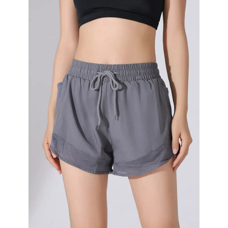 Breathable & Quick-drying High-Waist Fitness Shorts for Women – Mira-Gray-S-State of Style