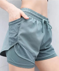 Breathable & Quick-drying High-Waist Fitness Shorts for Women – Mira-Light green-S-State of Style