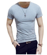 Breathable Round Neck Sports Shirt for Men – Lightweight & Quick-Drying – Kian-Gray-M-State of Style