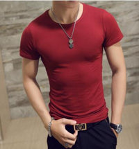Breathable Round Neck Sports Shirt for Men – Lightweight & Quick-Drying – Kian-Red-M-State of Style