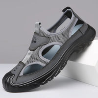 Breathable & Stylish Mesh Sandals for Men - Leon-Gray-6-State of Style