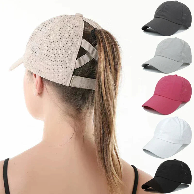 Breathable unisex sports baseball cap made of mesh with adjustable fit – AeroCap-Gray-State of Style