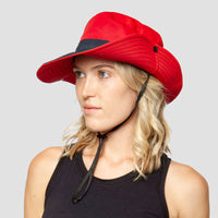 Breathable UV Protection Women's Sun Hat Foldable with Ponytail Opening – Liane (Buy 1, Get 1 FREE)-Red-State of Style