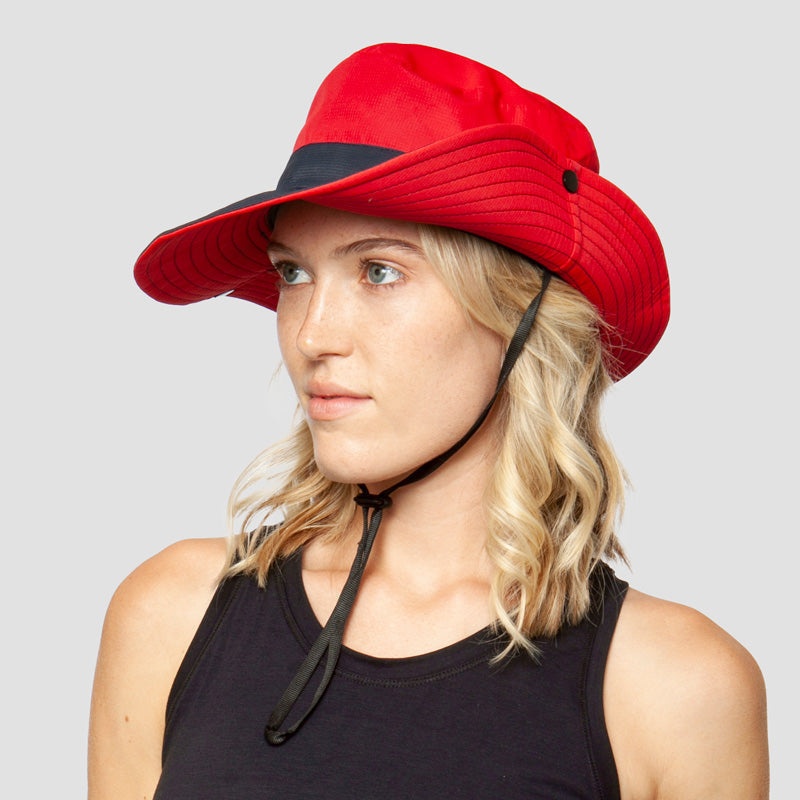 Breathable UV Protection Women's Sun Hat Foldable with Ponytail Opening – Liane (Buy 1, Get 1 FREE)-Red-State of Style