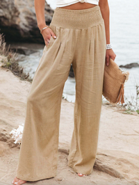 BreezeEase Loose Fit Pants-Beige-32-34-State of Style