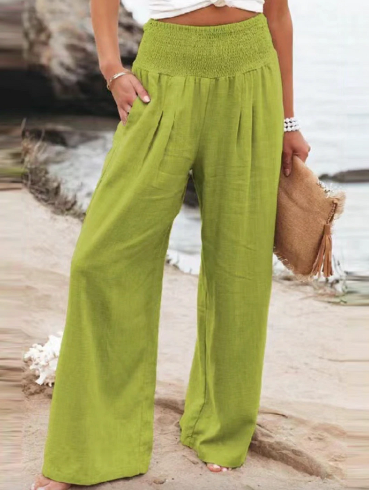 BreezeEase Loose Fit Pants-Green-32-34-State of Style