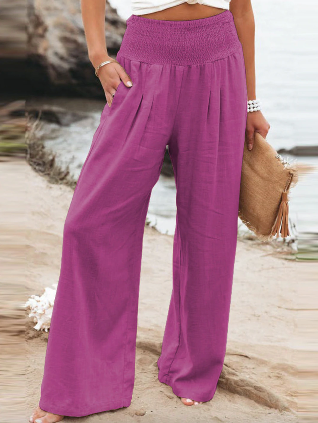 BreezeEase Loose Fit Pants-Pink-32-34-State of Style