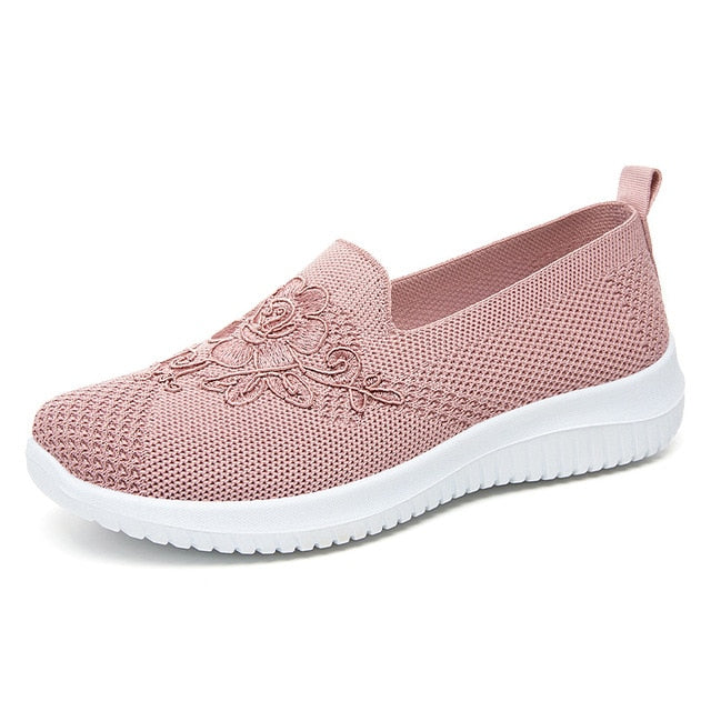 BreezeWalk Sandal | Breathable Ladies' Sandal with Embroidery-Pink-3.5-State of Style