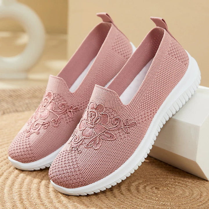 BreezeWalk Sandal | Breathable Ladies' Sandal with Embroidery-Purple-3.5-State of Style
