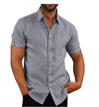 BreezeWave Shirt | Trendy Linen-Look Shirt for Men-Grey-S-State of Style