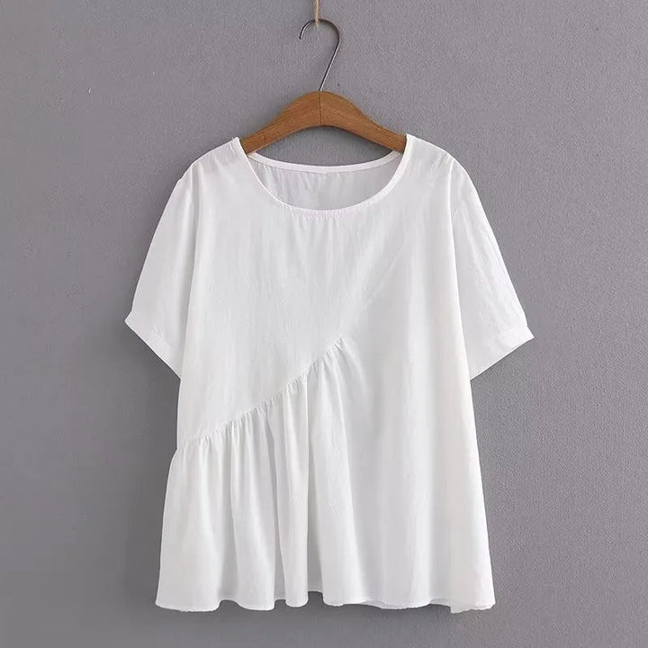 Breezy Plus Size Cotton Top-White-2XL-State of Style