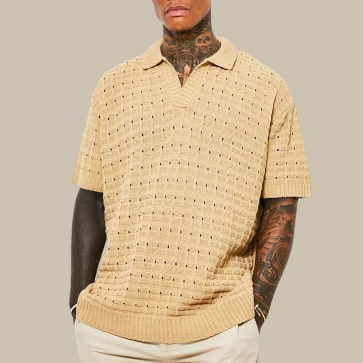 Bret Capri Polo | Oversized Fit & Relaxed Style-Khaki-S-State of Style