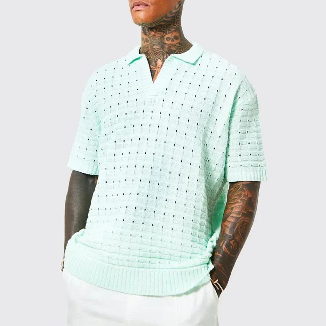 Bret Capri Polo | Oversized Fit & Relaxed Style-Light Blue-S-State of Style