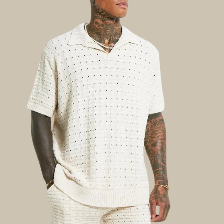 Bret Capri Polo | Oversized Fit & Relaxed Style-White-S-State of Style
