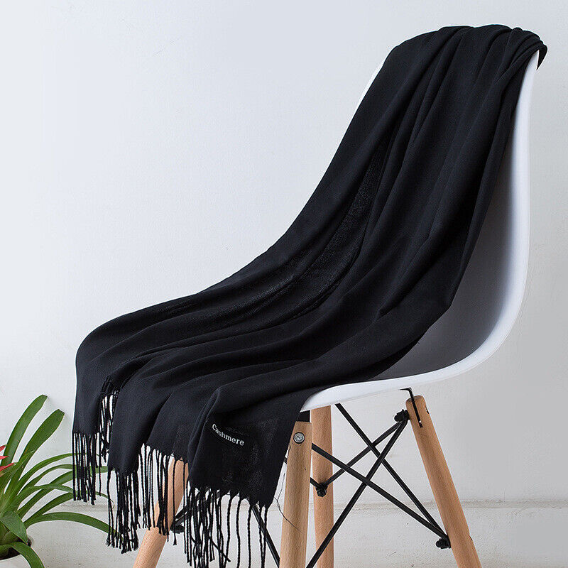Bria Cashmere Scarf | Long and Stylish-Black-State of Style
