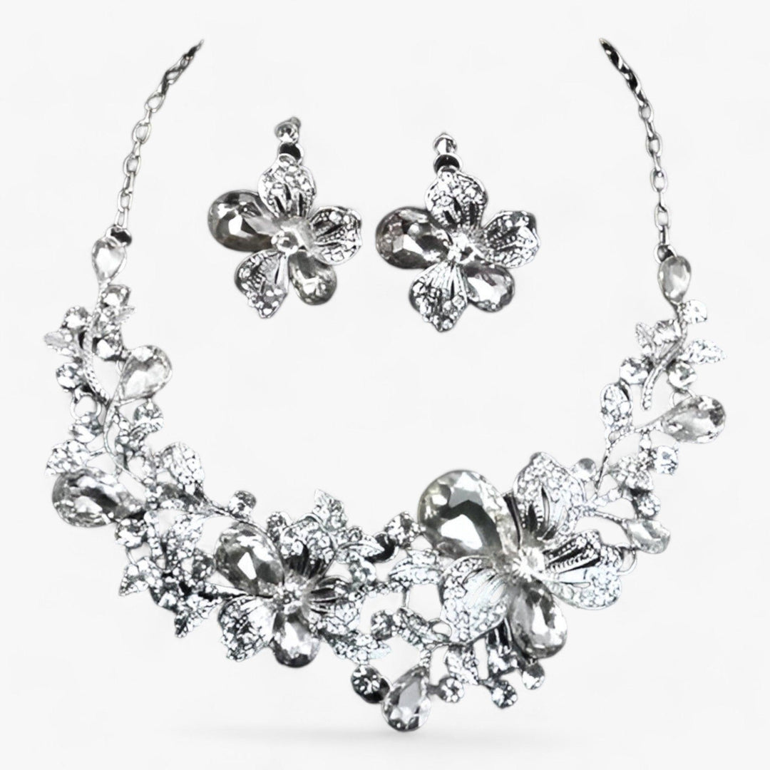 Bridal jewellery set with Enamel Flowers - Fleur-Mixed-State of Style