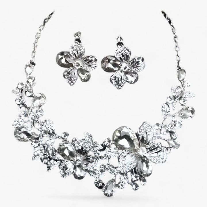Bridal jewellery set with Enamel Flowers - Fleur-Mixed-State of Style