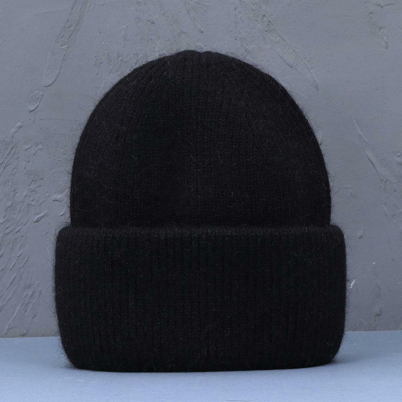 Brielle Rabbit Fur Hat | Warm and Stylish-Black-State of Style