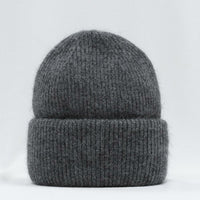 Brielle Rabbit Fur Hat | Warm and Stylish-Dark Grey-State of Style