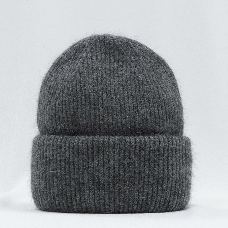Brielle Rabbit Fur Hat | Warm and Stylish-Dark Grey-State of Style