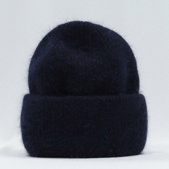 Brielle Rabbit Fur Hat | Warm and Stylish-Navy Blue-State of Style
