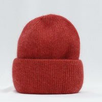 Brielle Rabbit Fur Hat | Warm and Stylish-Red-State of Style