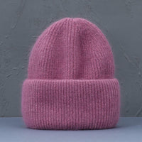 Brielle Rabbit Fur Hat | Warm and Stylish-Rose Red-State of Style