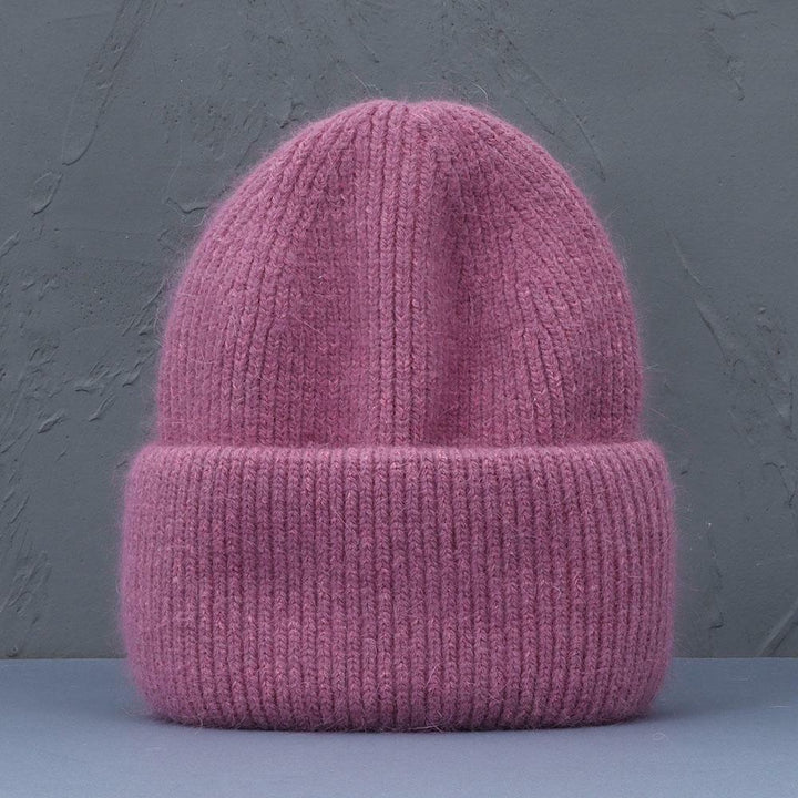 Brielle Rabbit Fur Hat | Warm and Stylish-Rose Red-State of Style