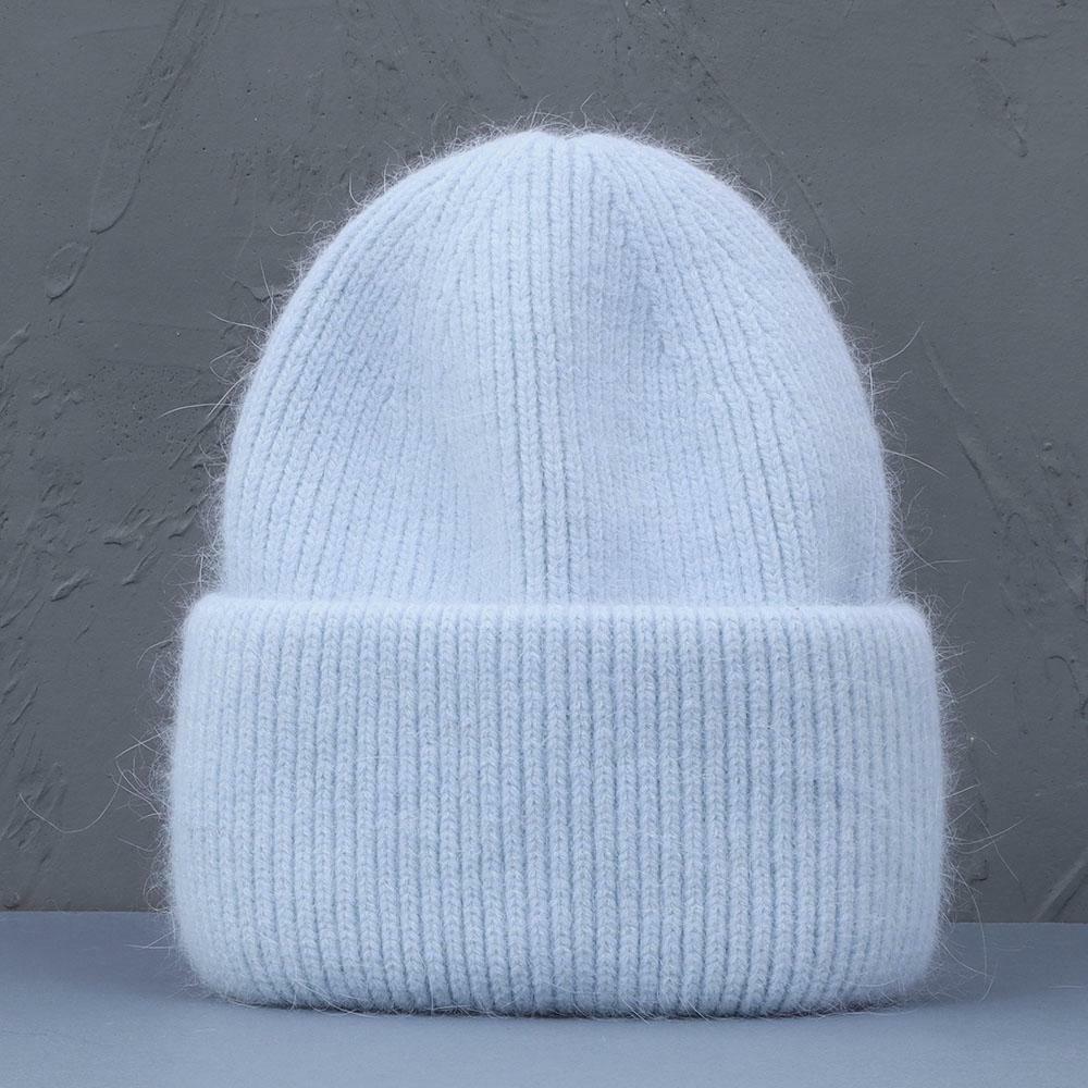 Brielle Rabbit Fur Hat | Warm and Stylish-Sky Blue-State of Style
