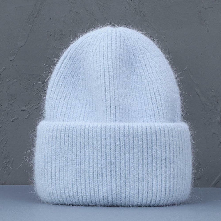 Brielle Rabbit Fur Hat | Warm and Stylish-Sky Blue-State of Style