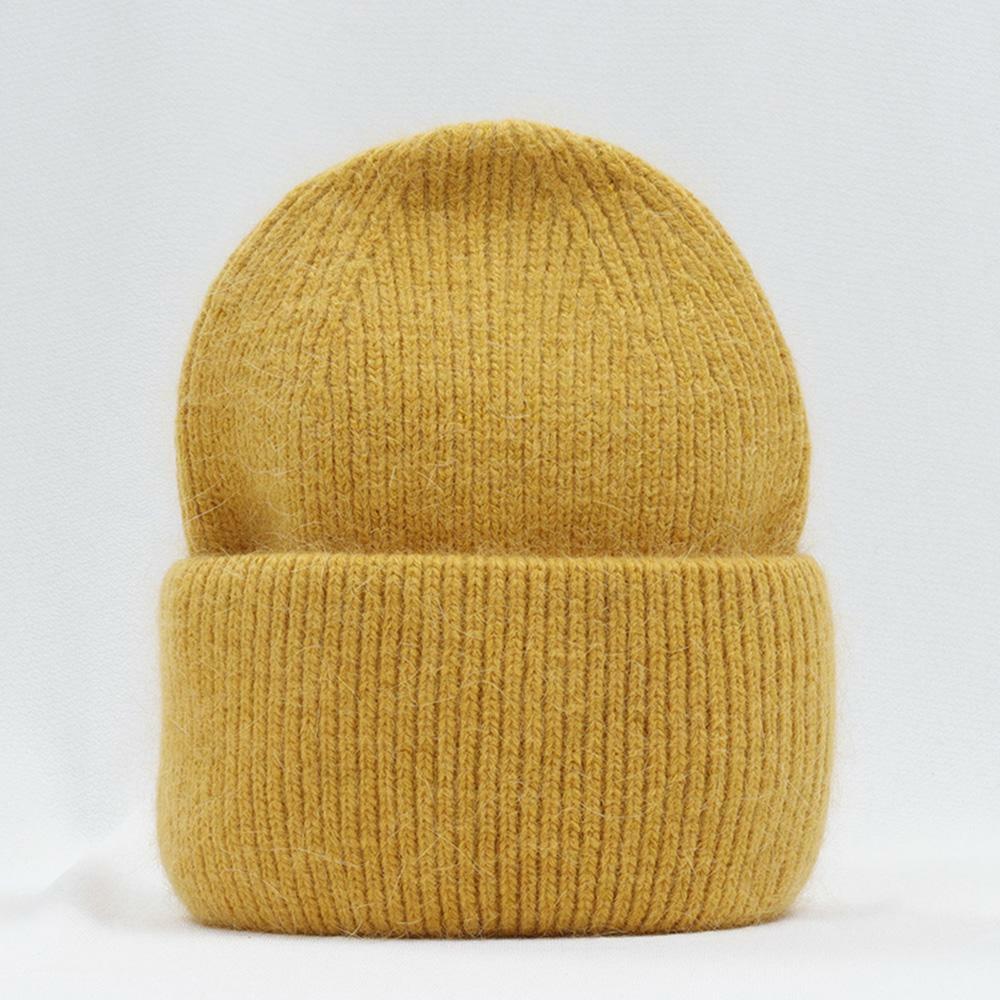Brielle Rabbit Fur Hat | Warm and Stylish-Yellow-State of Style