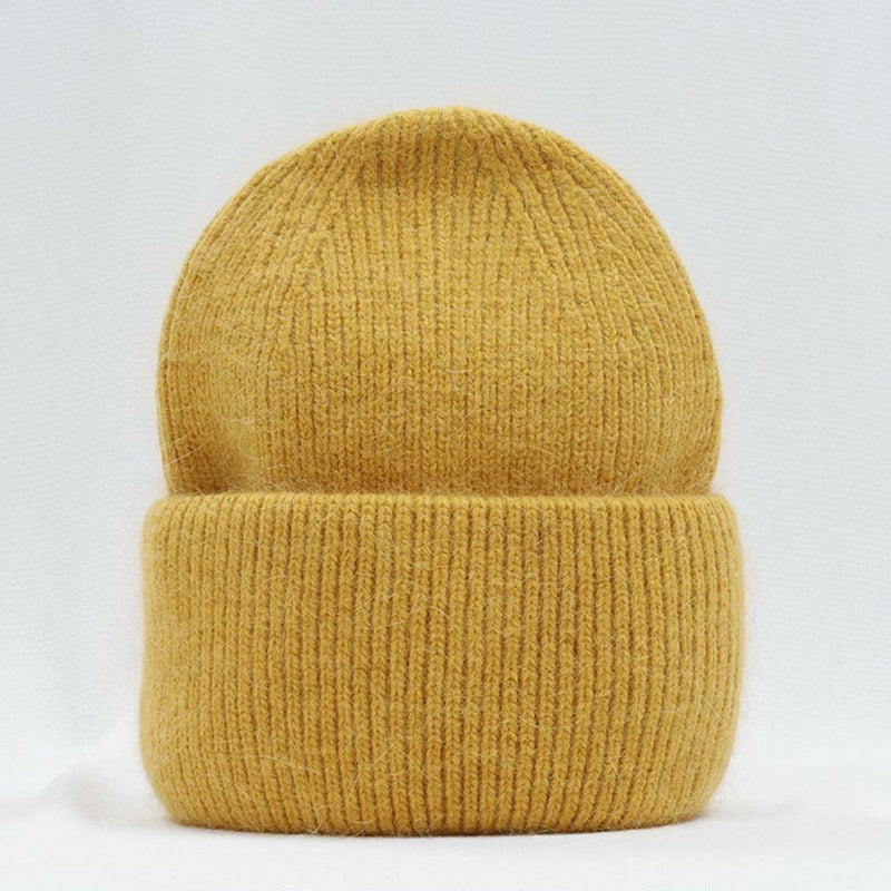 Brielle Rabbit Fur Hat | Warm and Stylish-Yellow-State of Style
