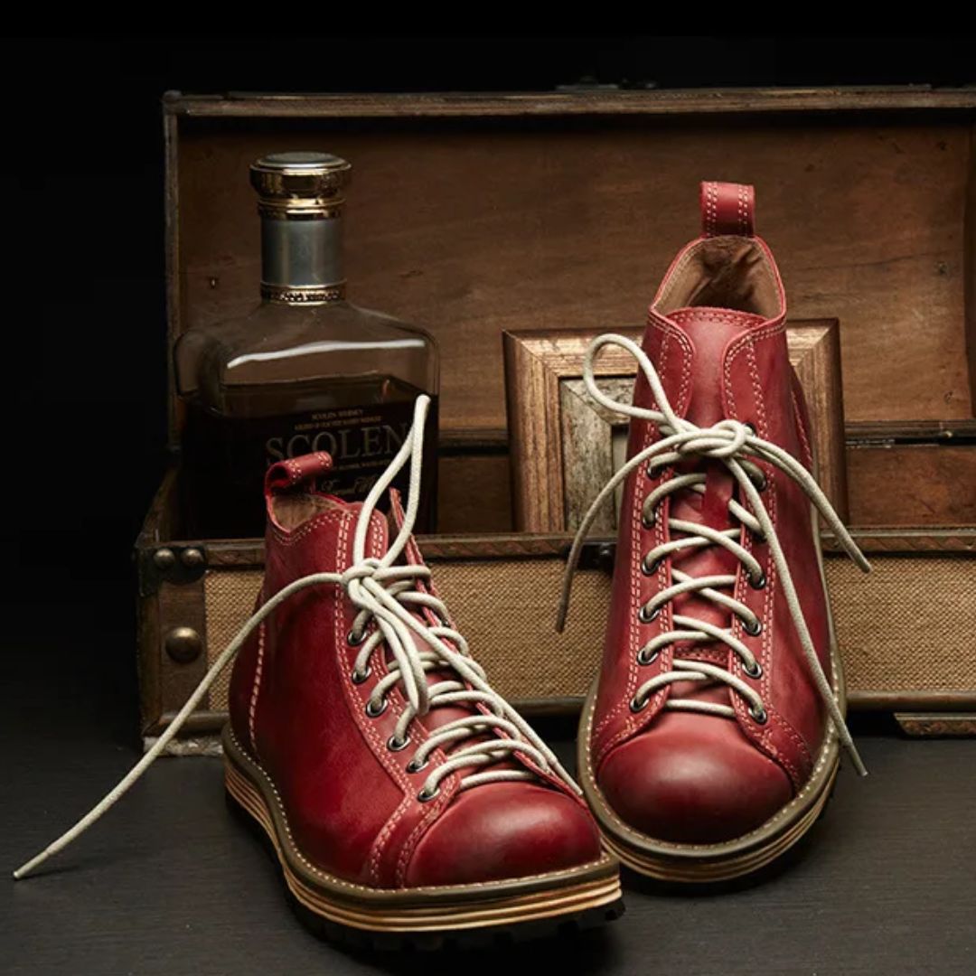 British Leather Motorcycle Boots Leroy – Durable & Versatile-Army Green-6.0-State of Style