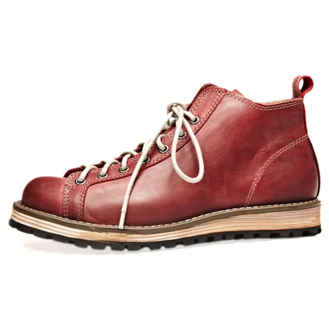 British Leather Motorcycle Boots Leroy – Durable & Versatile-Red-6.0-State of Style