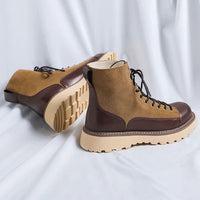 British Retro Leather Boots Leon – Stylish & Comfortable Fit-Beige-5.0-State of Style