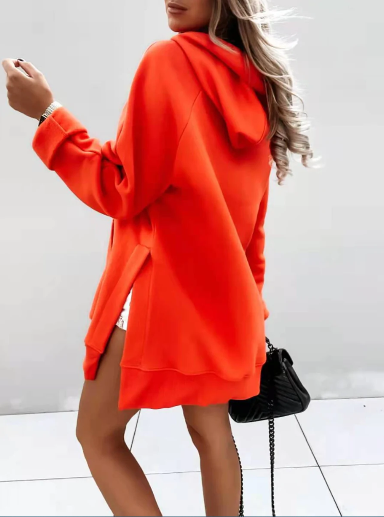BrookesHoodie | Women's Oversized Hoodie for Casual Comfort-Orange-S-State of Style