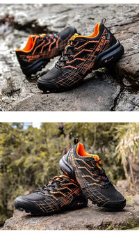 BrookSneaks | Men's Durable Hiking Shoes for Outdoor Adventures-Black & White-6.0-State of Style