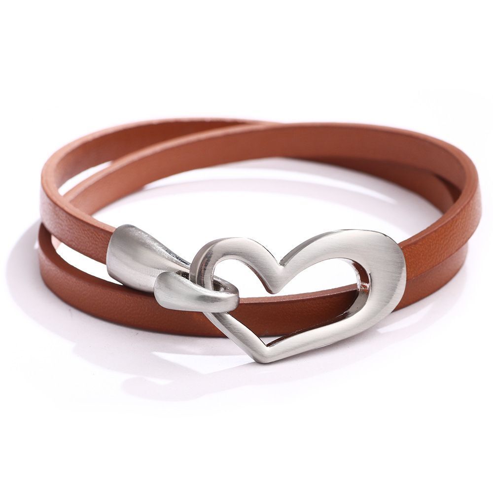 Simple Heart Leather Bracelet | Elegant Women's Jewellery