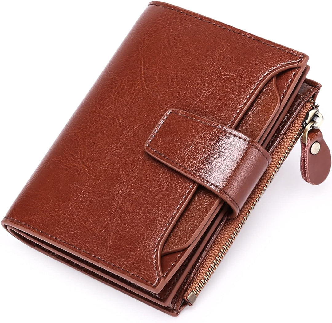 Compact Multi-Functional Leather Wallet – RFID Blocking