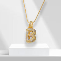 Bubble Letters Necklace with Pendant - LuxeLette-B-State of Style